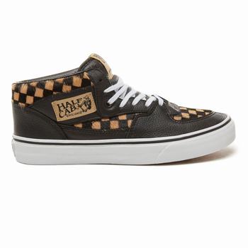 Férfi Vans Calf Hair Checkerboard Half Cab Magasszárú Cipő VA6057981 Fehér